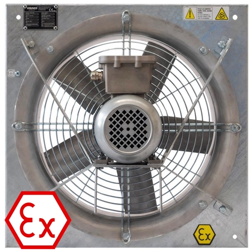 VD EX Exproof IIC Aksiyal duvar tipi fan Akü Odası Exproof Atex Fan