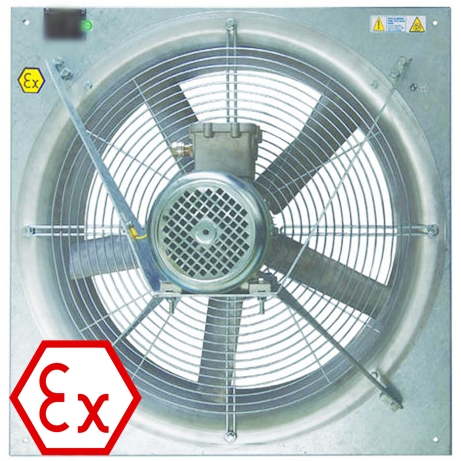 VD-EX VD EX 315-3, VD EX 355-3, VD EX 400-3, VD EX 450-3, VD EX 500-3, VD EX 500-3, VD EX 560-3, VD EX 630-3 Venco Exproof aksiyal duvar tipi fan